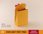 Small Gift Bag with Bow Template