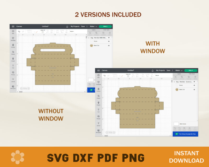 Pen Box No GlueTemplate