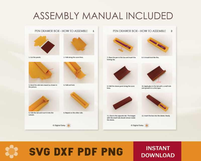 Drawer Pen Box Template
