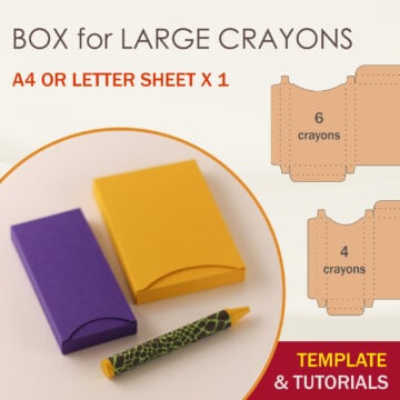 Large Wax Crayon Box Template