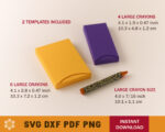 Large Wax Crayon Box Template
