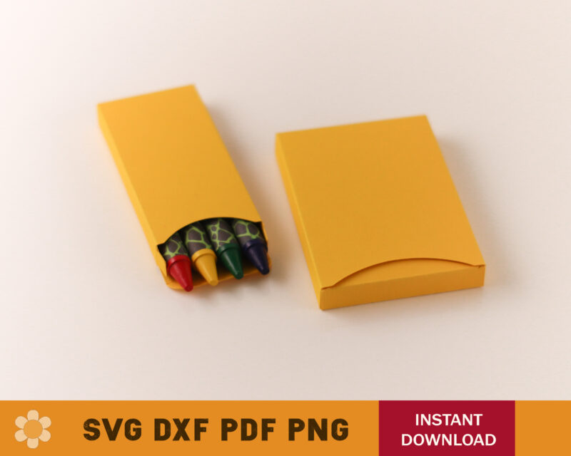 Large Wax Crayon Box Template