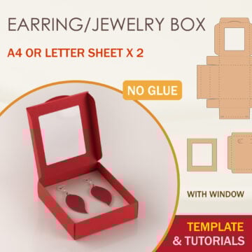 Earring/Jewelry Box with Window Template