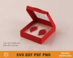 Earring/Jewelry Box with Window Template