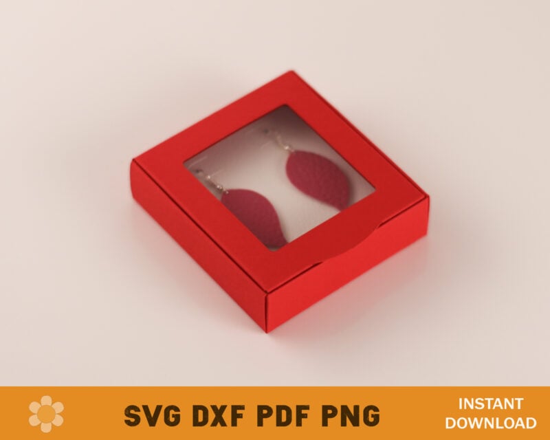 Earring/Jewelry Box with Window Template